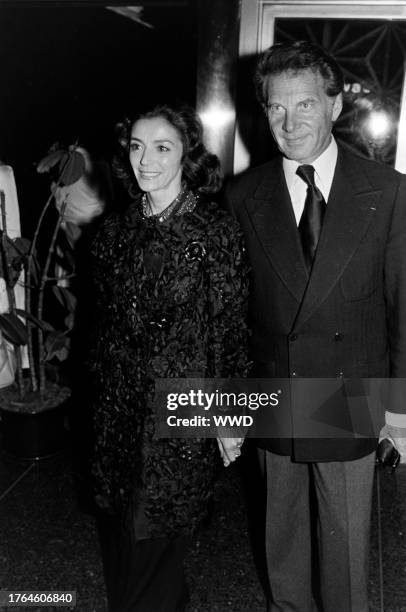 Marisa Pavan and Jean-Pierre Aumont attend an event at the headquarters of the Directors Guild of America in Los Angeles, California, on March 29,...