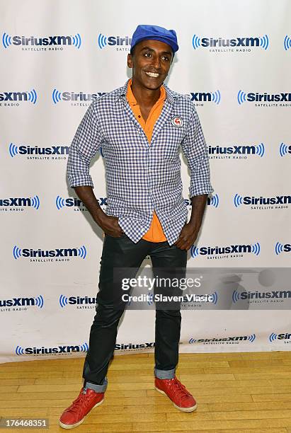 Chef/author Marcus Samuelsson visits SiriusXM Studios on August 13, 2013 in New York City.