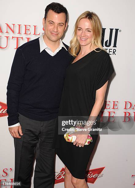 Jimmy Kimmel and Molly McNearney arrives at the "Lee Daniels' The Butler" - Los Angeles Premiere at Regal Cinemas L.A. Live on August 12, 2013 in Los...