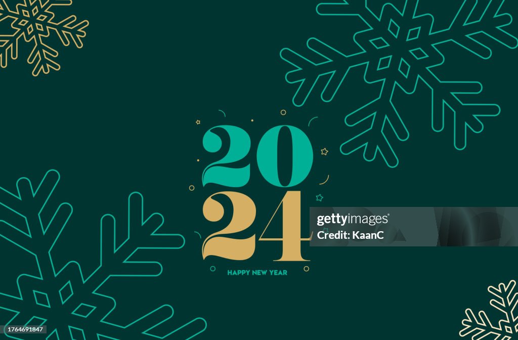 2024. Happy New Year. Abstract numbers on background vector illustration. Holiday banner design for greeting card, invitation, calendar, etc. vector stock illustration