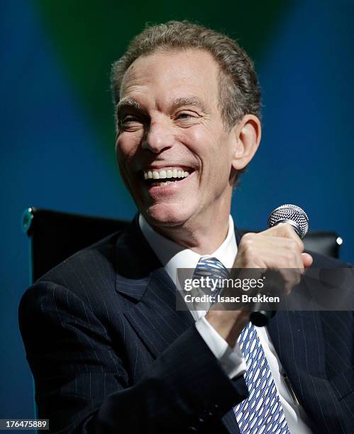 Energy President and CEO Michael Yackira speaks during the National Clean Energy Summit 6.0 at the Mandalay Bay Convention Center on August 13, 2013...