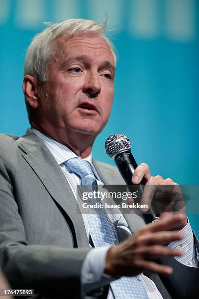 Chairman, President and CEO of Xcel Energy Benjamin Fowke speaks during the National Clean Energy Summit 6.0 at Mandalay Bay Convention Center on...