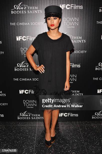 Musician Natalia Kills attends the Downtown Calvin Klein with The Cinema Society screening of IFC Films' "Ain't Them Bodies Saints" at the Museum of...