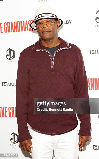 Actor Samuel Jackson attends "The Grandmaster" New York Screening at Regal E-Walk Stadium 13 on August 13, 2013 in New York City.