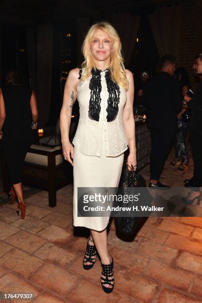 Courtney Love attends the Downtown Calvin Klein with The Cinema Society screening of IFC Films' "Ain't Them Bodies Saints" after party at Refinery...