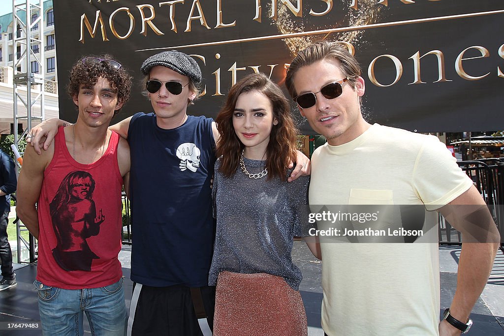 Lily Collins, Jamie Campbell Bower, Cassandra Clare And Director Of "The Mortal Instruments" At The Americana