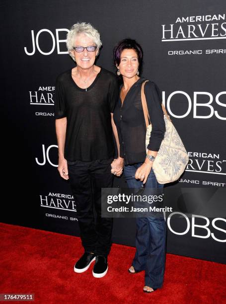 Musician Kevin Cronin and wife Lisa Cronin arrive at the screening of Open Road Films and Five Star Feature Films' "Jobs" at Regal Cinemas L.A. Live...