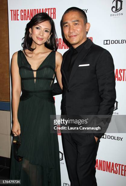 Ziyi Zhang and Tony Leung attend "The Grandmaster" screening at Regal E-Walk Stadium 13 on August 13, 2013 in New York City.