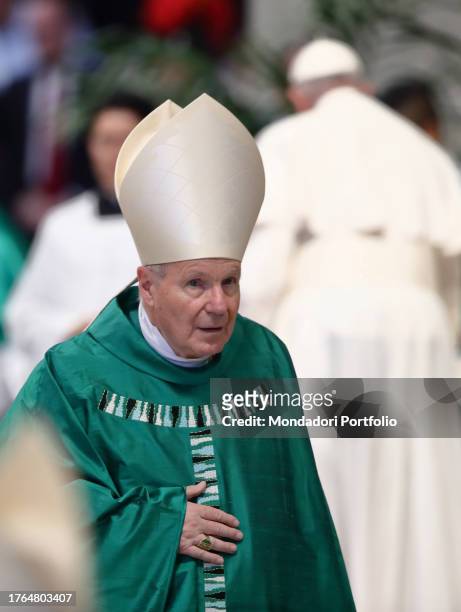 Cardinal Christoph Schönborn during the Holy Mass presides by Pope Francis for the conclusion of the Ordinary General Assembly of the Synod of...