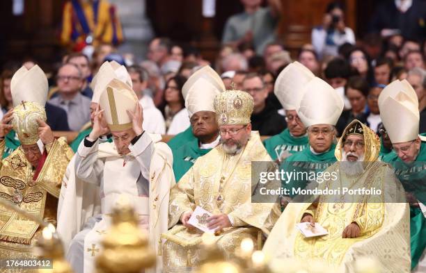 Sviatoslav Shevchuk, Major Archbishop of the Ukrainian Greek Catholic Church during the Holy Mass presides by Pope Francis for the conclusion of the...