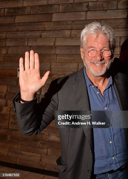 Actor Richard Gere attends the Downtown Calvin Klein with The Cinema Society screening of IFC Films' "Ain't Them Bodies Saints" after party at...