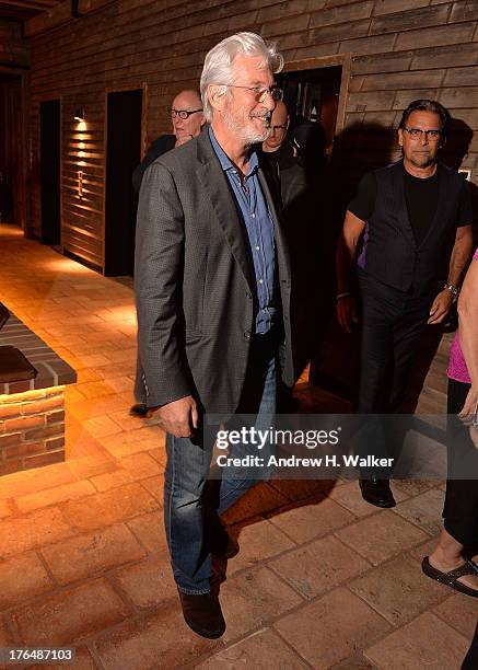 Actor Richard Gere attends the Downtown Calvin Klein with The Cinema Society screening of IFC Films' "Ain't Them Bodies Saints" after party at...