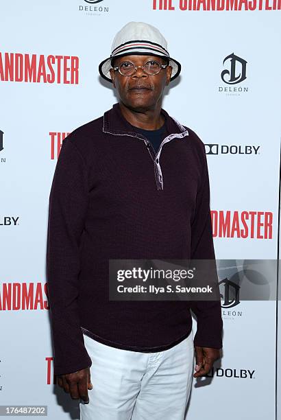 Actor Samuel Jackson attends "The Grandmaster" New York Screening at Regal E-Walk Stadium 13 on August 13, 2013 in New York City.