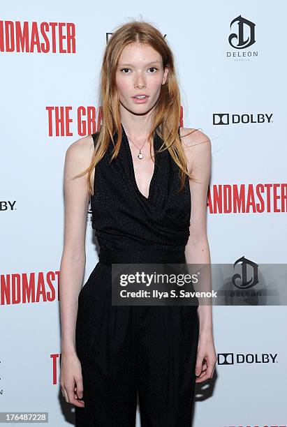 Model Julia Hafstrom attends "The Grandmaster" New York Screening at Regal E-Walk Stadium 13 on August 13, 2013 in New York City.