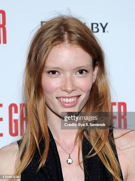 Model Julia Hafstrom attends "The Grandmaster" New York Screening at Regal E-Walk Stadium 13 on August 13, 2013 in New York City.