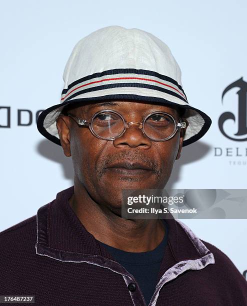 Actor Samuel Jackson attends "The Grandmaster" New York Screening at Regal E-Walk Stadium 13 on August 13, 2013 in New York City.