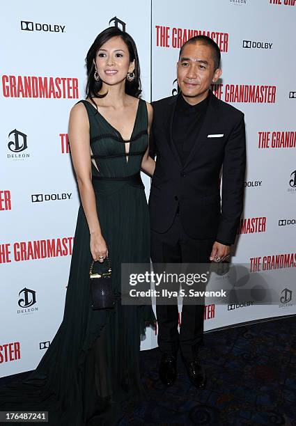 Actors Ziyi Zhang and Tony Leung attend "The Grandmaster" New York Screening at Regal E-Walk Stadium 13 on August 13, 2013 in New York City.