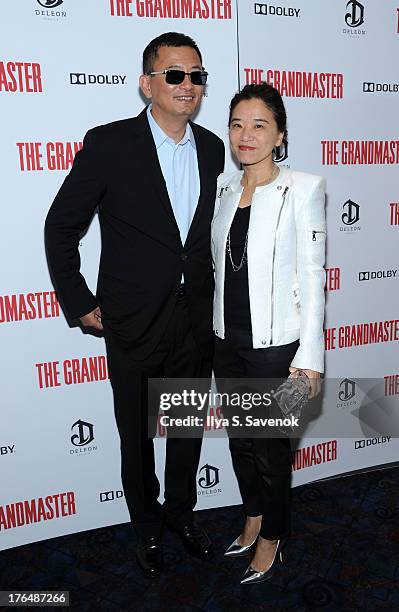 Director Wong Kar Wai and Esther Wong attend "The Grandmaster" New York Screening at Regal E-Walk Stadium 13 on August 13, 2013 in New York City.