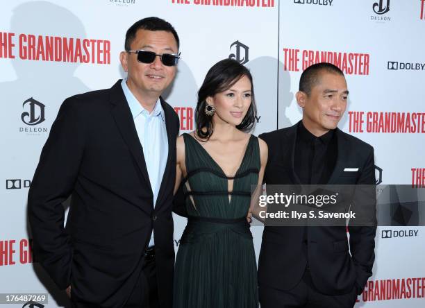 Wong Kar Wai, Ziyi Zhang and Tony Leung attend "The Grandmaster" New York Screening at Regal E-Walk Stadium 13 on August 13, 2013 in New York City.