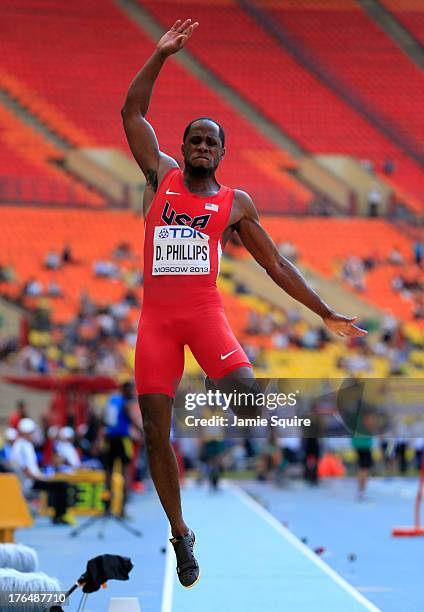 Dwight Phillips of the United States competes in the Men's Long Jump qualification during Day Five of the 14th IAAF World Athletics Championships...