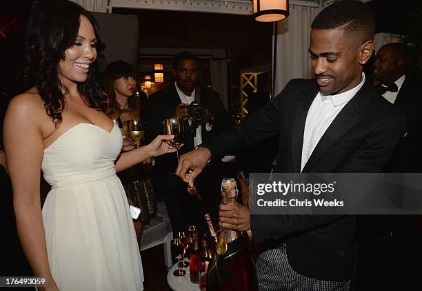 Recording artist Big Sean attends Moet Rose Lounge Los Angeles hosted by Big Sean at The London West Hollywood on August 13, 2013 in West Hollywood,...