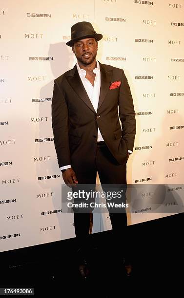 Actor Lance Gross attends Moet Rose Lounge Los Angeles hosted by Big Sean at The London West Hollywood on August 13, 2013 in West Hollywood,...