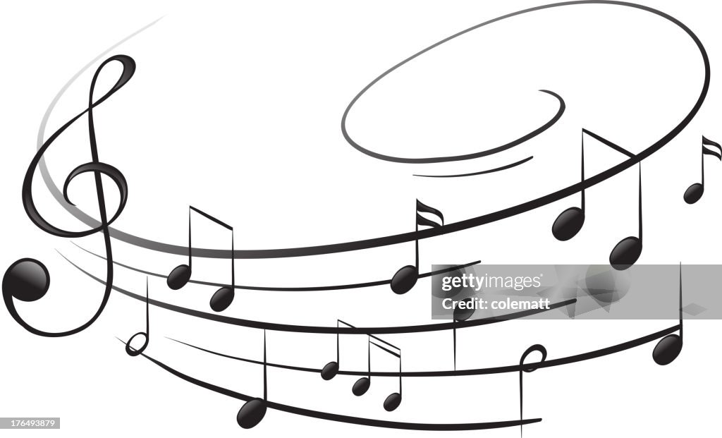 Musication G Note Musical Notes With The Gclef High-Res Vector Graphic - Getty Images