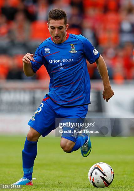 Graeme Shinni of Inverness Caledonian Thistle in action during the Scottish Premier League match between Dundee United and Inverness Caledonian...