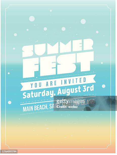 summer fest design - traditional festival stock illustrations