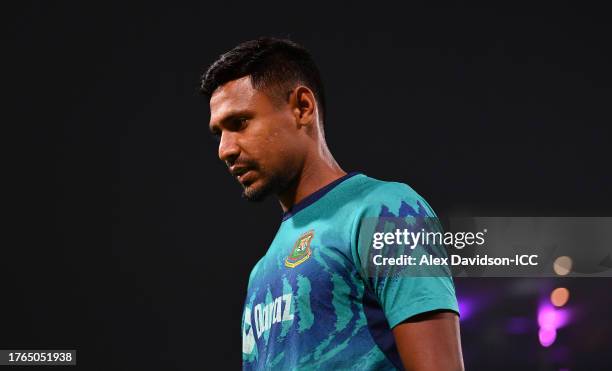 Mustafizur Rahman of Bangladesh during the ICC Men's Cricket World Cup India 2023 Bangladesh Net Session on October 30, 2023 in Kolkata, India.