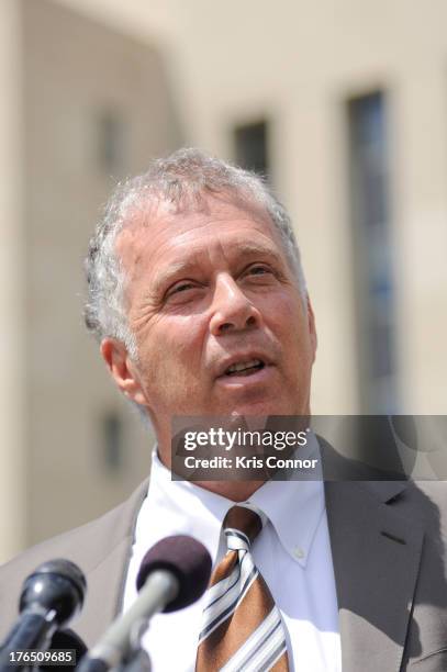 Reid Weingarten speaks outside the E. Barrett Prettyman United States Court House after his client former Rep. Jesse Jackson Jr. And his wife Sandi...