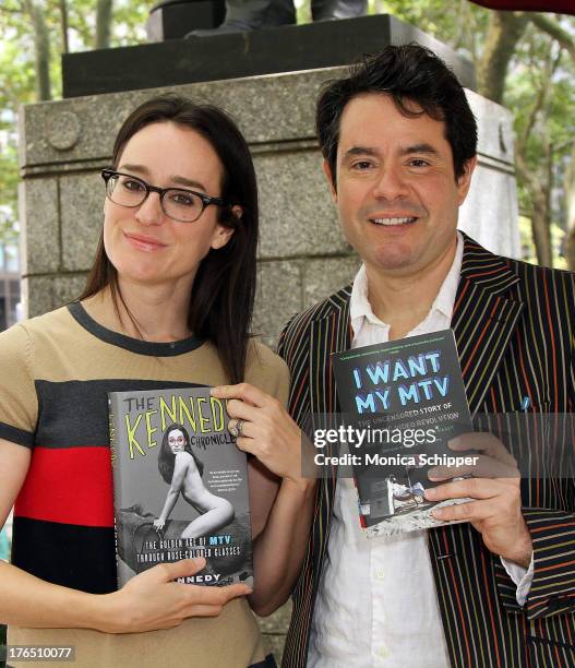 Authors Lisa Kennedy Montgomery and Rob Tannenbaum attend Word for Word Author 2013 at The Bryant Park Reading Room on August 14, 2013 in New York...