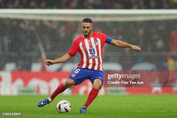 Koke of Atletico de Madrid in action during the LaLiga EA Sports match between Atletico Madrid and Deportivo Alaves at Civitas Metropolitano Stadium...