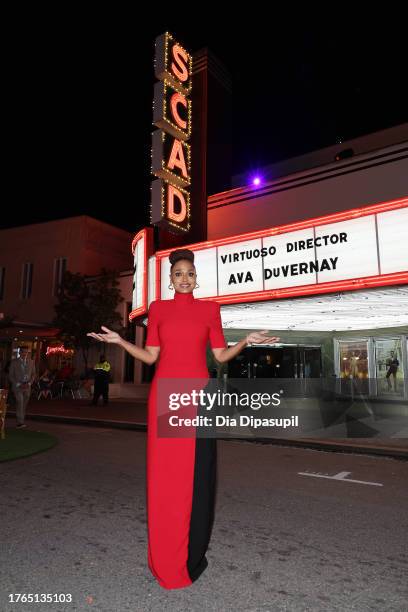 Ava DuVernay attends the Virtuoso Director Award Presentation during the 26th SCAD Savannah Film Festival at Trustees Theater on October 28, 2023 in...