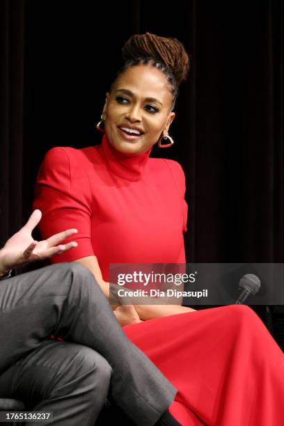Ava DuVernay seen onstage at the "Origin" Q&A during the 26th SCAD Savannah Film Festival at Trustees Theater on October 28, 2023 in Savannah,...