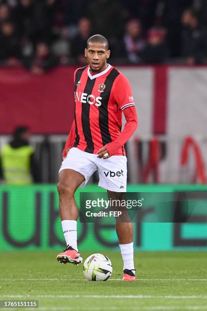 Jean Clair TODIBO during the Ligue 1 Uber Eats match between Olympique Gymnaste Club Nice and Stade Rennais Football Club at Allianz Riviera on...