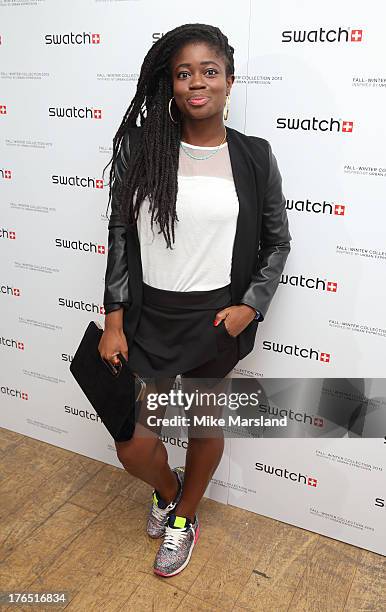 Clara Amfo attends the launch of Urban Expression by Swatch at Blackall Studios on August 14, 2013 in London, England.