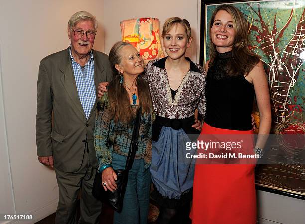Christopher Morahan, Anna Carteret, Hattie Morahan and director Carrie Cracknell attend an after party following the press night performance of 'A...