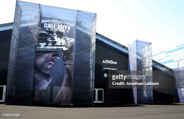 General view of atmosphere during "Call Of Duty: Ghosts" Multiplayer Global Reveal at LA Live on August 14, 2013 in Los Angeles, California.