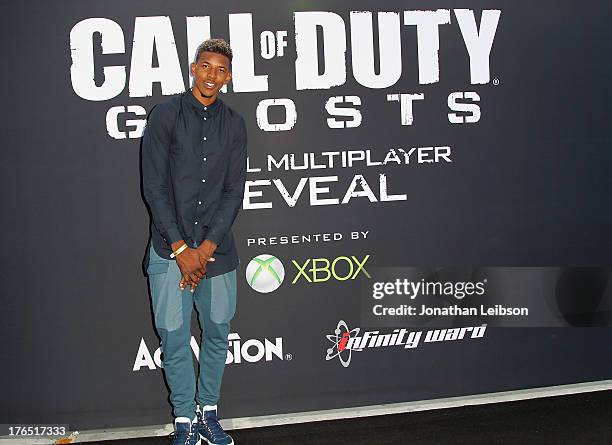 Nick Young , Pro Basketball Player for the LA Lakers attends "Call Of Duty: Ghosts" Multiplayer Global Reveal at LA Live on August 14, 2013 in Los...