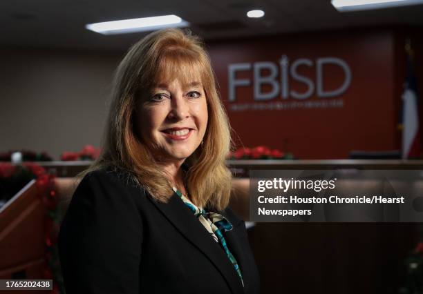 Christie Whitbeck, superintendent of Fort Bend Independent School District, poses for a portrait before she speaks to reporters Thursday, Dec. 16 at...