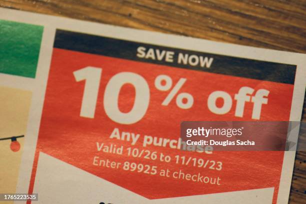 coupons for discounted purchases - coupons stock pictures, royalty-free photos & images