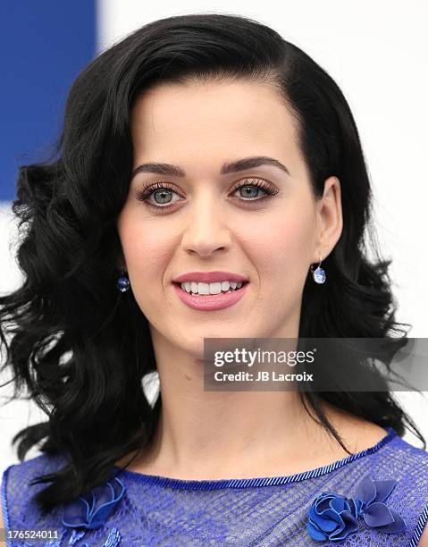 Katy Perry attends the 'Smurfs 2' Los Angeles premiere held at Regency Village Theatre on July 28, 2013 in Westwood, California.