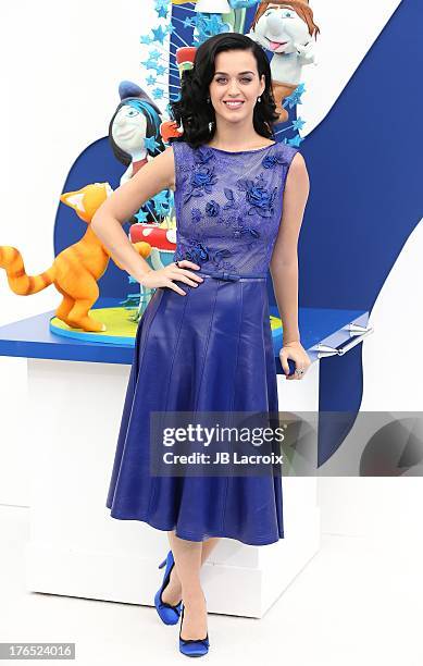 Katy Perry attends the 'Smurfs 2' Los Angeles premiere held at Regency Village Theatre on July 28, 2013 in Westwood, California.