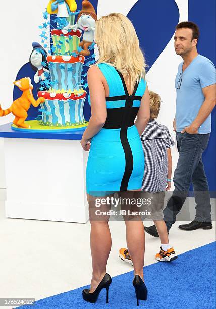 Britney Spears and Sean Preston Federline attend the 'Smurfs 2' Los Angeles premiere held at Regency Village Theatre on July 28, 2013 in Westwood,...