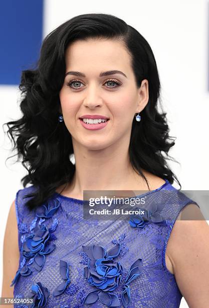 Katy Perry attends the 'Smurfs 2' Los Angeles premiere held at Regency Village Theatre on July 28, 2013 in Westwood, California.