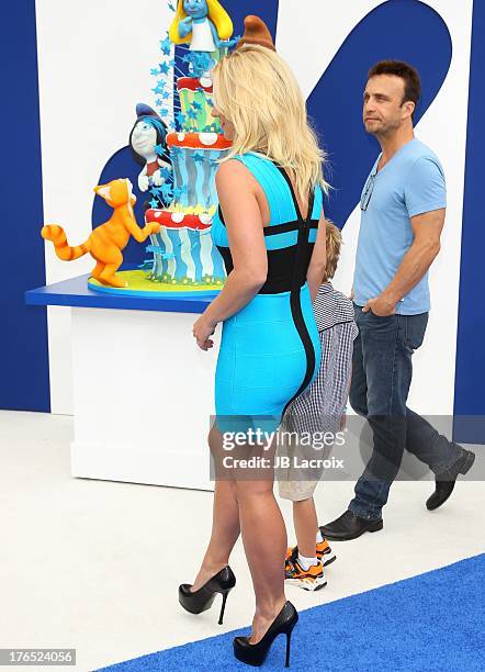 Britney Spears and Sean Preston Federline attend the 'Smurfs 2' Los Angeles premiere held at Regency Village Theatre on July 28, 2013 in Westwood,...