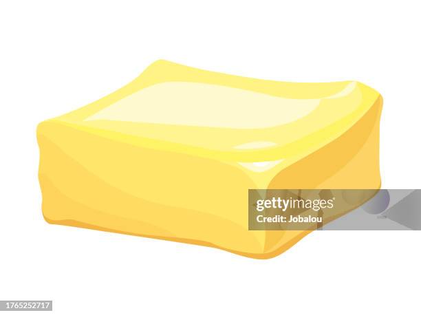 stäbchen, riegel, butterblöcke oder margarine zum kochen von cremigen gelben milchprodukten - butter curl stock-grafiken, -clipart, -cartoons und -symbole