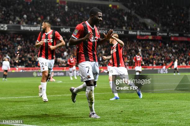 Jeremie BOGA during the Ligue 1 Uber Eats match between Olympique Gymnaste Club Nice and Stade Rennais Football Club at Allianz Riviera on November...