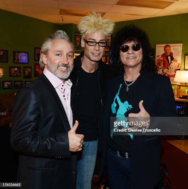 Tim Molyneux, Murray Sawchuck and Paul Shortino attend the "Friends For Life Humane Society" fundraiser hosted by Murray's "Beggin' For Magic" at the...